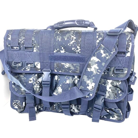 US NavyDigital Camo Messenger Bag by Mercury Luggage Style 9968NDC w Laptop Case - Picture 1 of 12